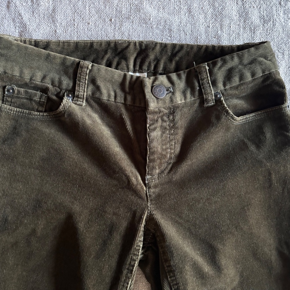 JCrew 2P dark olive corduroy favorite fit pants - Picture 5 of 6